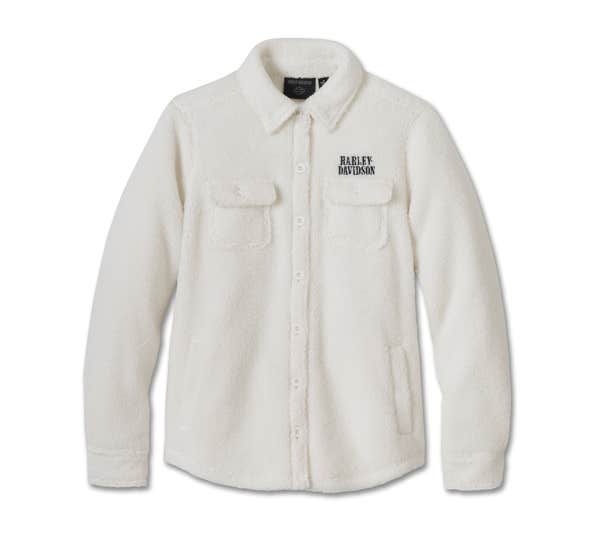 HARLEY-DAVIDSON WOMENS HARLEY-DAVIDSON SHERPA SHIRT JACKET