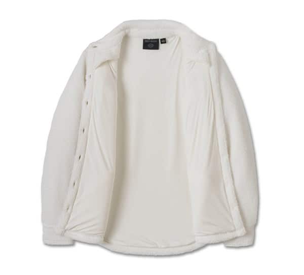HARLEY-DAVIDSON WOMENS HARLEY-DAVIDSON SHERPA SHIRT JACKET