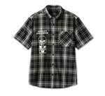 HARLEY-DAVIDSON MENS WILLIE G SKULL PLAID SHIRT