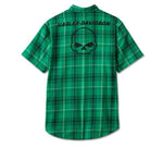 HARLEY-DAVIDSON MENS WILLIE G SKULL PLAID SHIRT