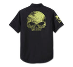 HARLEY-DAVIDSON MENS WILLIE G SKULL SHORT SLEEVE SHIRT