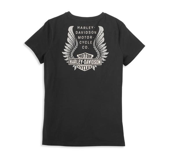 HARLEY-DAVIDSON WOMENS WINGED MOTOR CYCLE CO. GRAPHIC TEE
