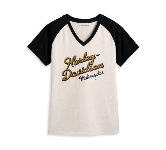 HARLEY-DAVIDSON WOMENS RAGLAN HOODIE - COLORBLOCKED