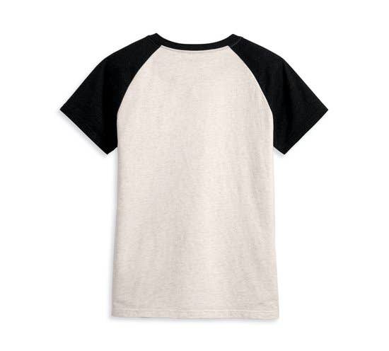 HARLEY-DAVIDSON WOMENS RAGLAN HOODIE - COLORBLOCKED