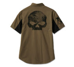 HARLEY-DAVIDSON MENS WILLIE G SKULL SHORT SLEEVE SHIRT
