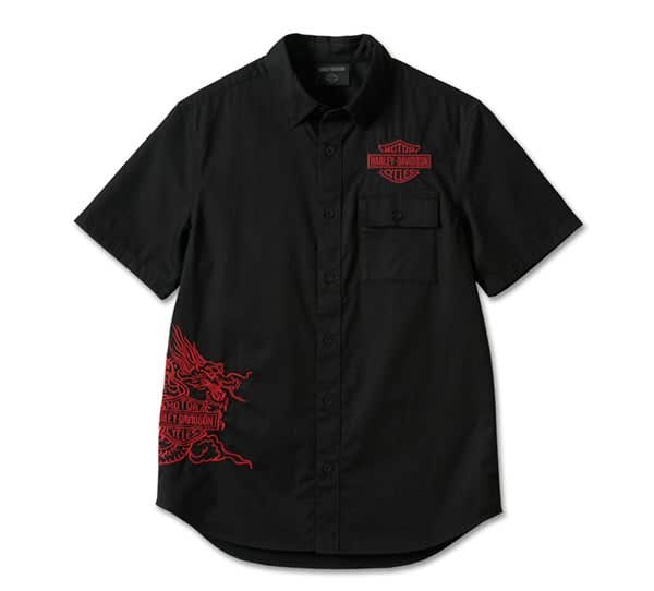HARLEY-DAVIDSON MENS YEAR OF THE DRAGON SHORT SLEEVE SHIRT