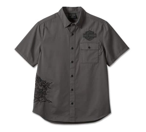 HARLEY-DAVIDSON MENS YEAR OF THE DRAGON SHORT SLEEVE SHIRT