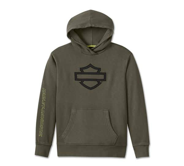 HARLEY-DAVIDSON WOMENS OVERSIZED STREET MACHINE BAR & SHIELD PULL OVER