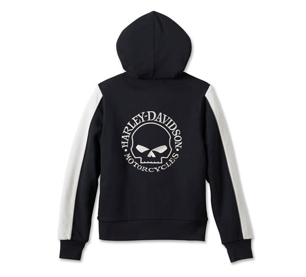 HARLEY-DAVIDSON WOMENS WILLIE G SHERPA LINED ZIP FRONT HOODIE