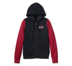 HARLEY-DAVIDSON WOMENS BAR & SHIELD ZIP FRONT HOODIE