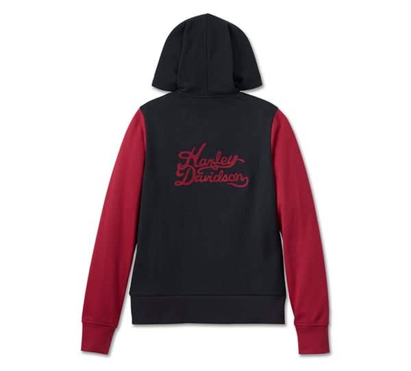 HARLEY-DAVIDSON WOMENS BAR & SHIELD ZIP FRONT HOODIE