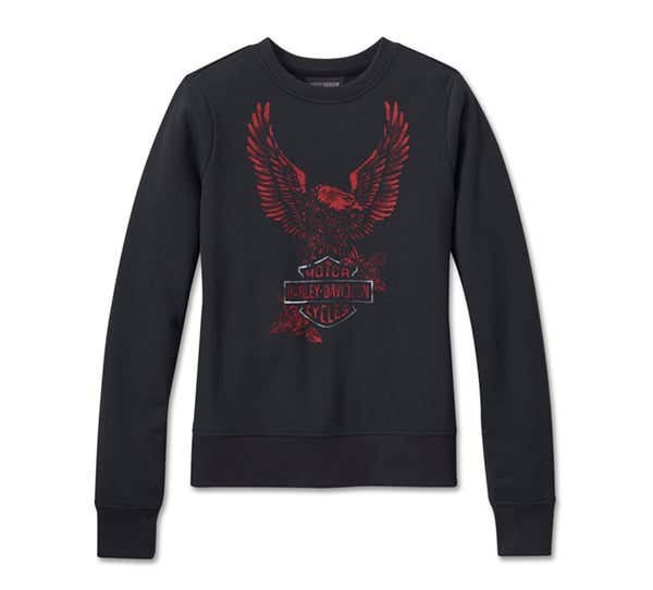 HARLEY-DAVIDSON WOMENS FLYING EAGLE CREWNECK