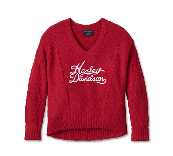 HARLEY-DAVIDSON WOMENS STATION V-NECK SWEATER