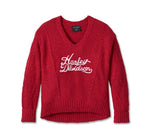 HARLEY-DAVIDSON WOMENS STATION V-NECK SWEATER