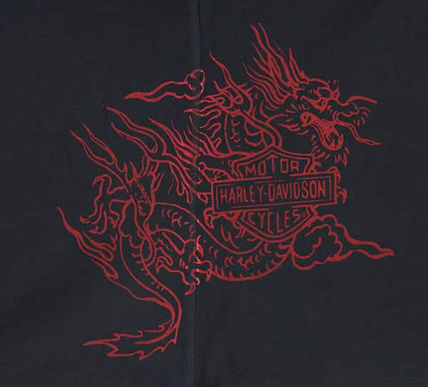 HARLEY-DAVIDSON WOMENS YEAR OF THE DRAGON V- NECK TEE