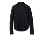 HARLEY-DAVIDSON WOMENS BLISTERING LONG SLEEVE KNIT TOP