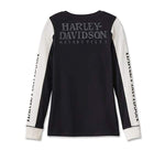 HARLEY-DAVIDSON WOMENS WILLIE G SKULL SNAP FRONT LONG SLEEVE HENLEY