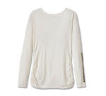 HARLEY-DAVIDSON WOMENS BAR & SHIELD SQUARE NECK LONG SLEEVE TOP