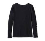 HARLEY-DAVIDSON WOMENS FLYING EAGLE LONG SLEEVE THERMAL KNIT TOP