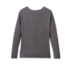 HARLEY-DAVIDSON WOMENS FLYING EAGLE LONG SLEEVE THERMAL KNIT TOP