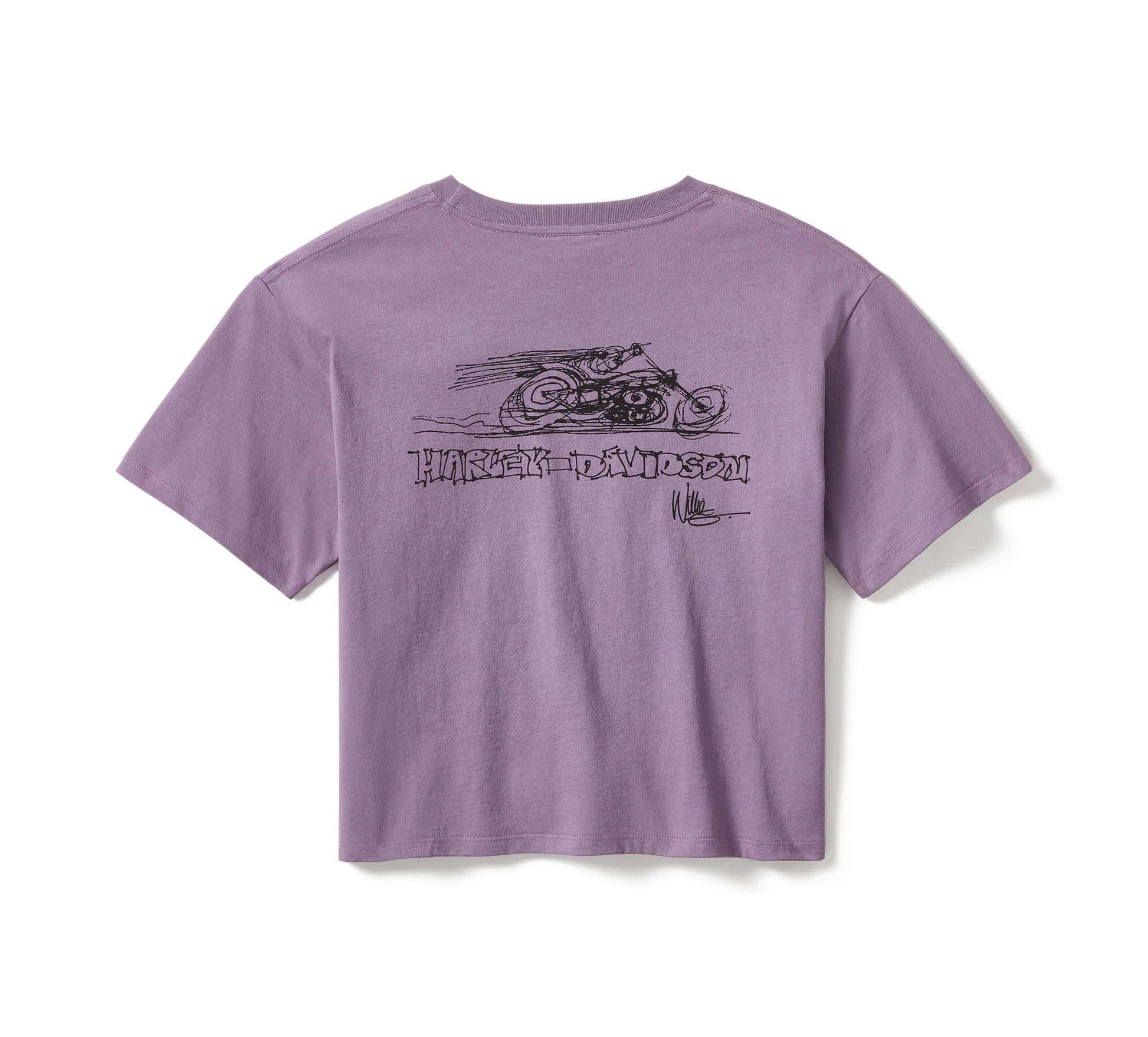HARLEY-DAVIDSON WOMENS FAST WILLIE BOXY TEE