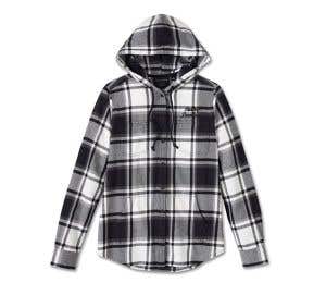 HARLEY-DAVIDSON WOMENS STREET SURPLUS LS FLANNEL SHIRT