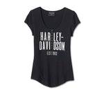 HARLEY-DAVIDSON WOMENS CALI HENLEY KNIT TOP