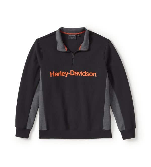 HARLEY-DAVIDSON MENS TECH 1/4 ZIP FLEECE