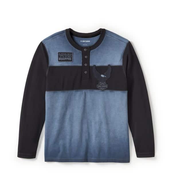 HARLEY-DAVIDSON MENS IRON BOND II HENLEY