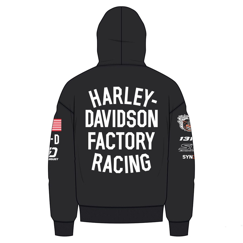 Harley-Davidson 2026 HOODIE-KNIT FACTORY RACING BLACK