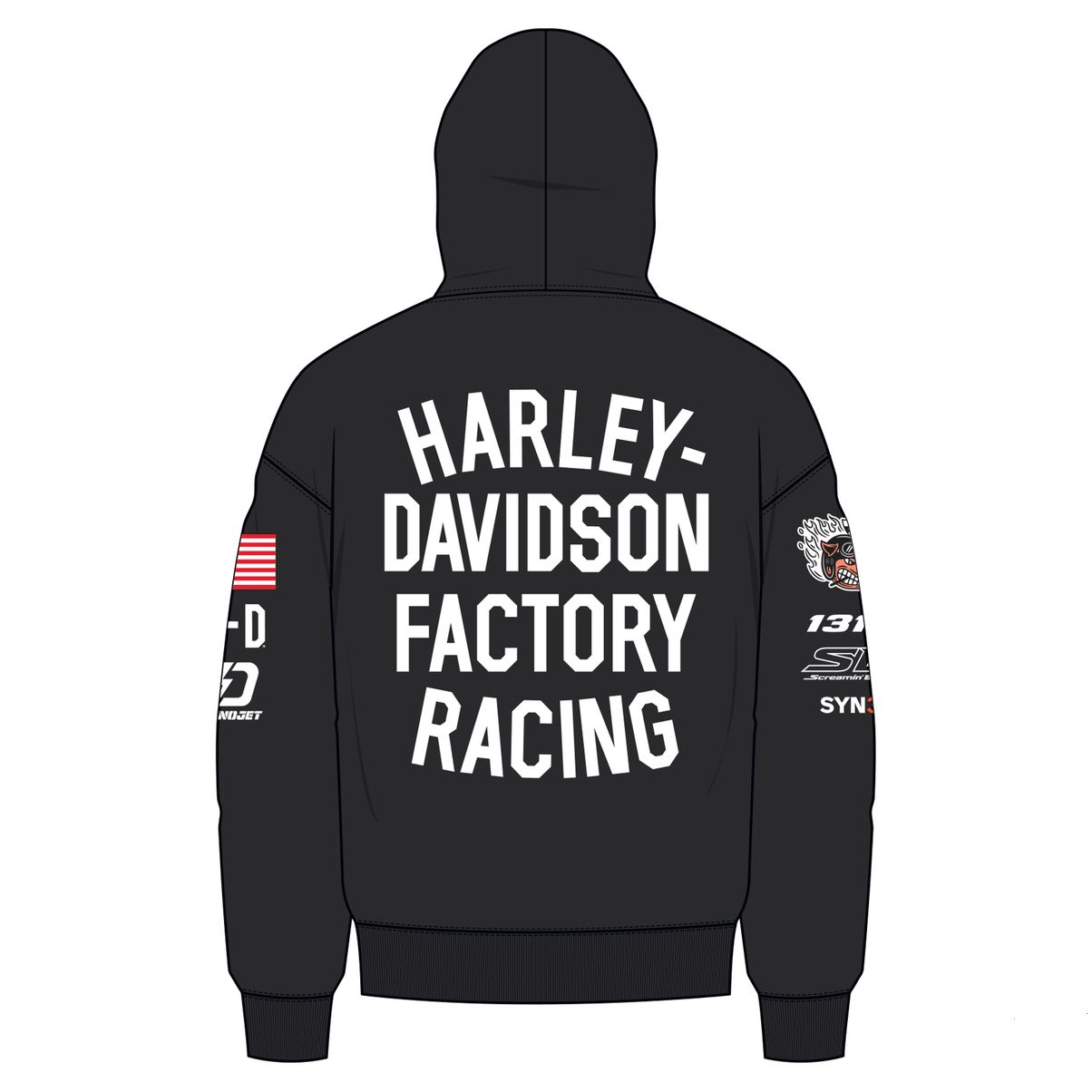 Harley-Davidson 2026 HOODIE-KNIT FACTORY RACING BLACK