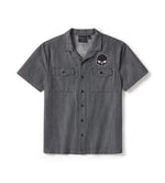HARLEY-DAVIDSON MENS WILLIE G SKULL DENIM SHIRT