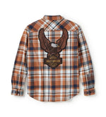 HARLEY-DAVIDSON MENS EAGLE PLAID LONG SLEEVE SHIRT