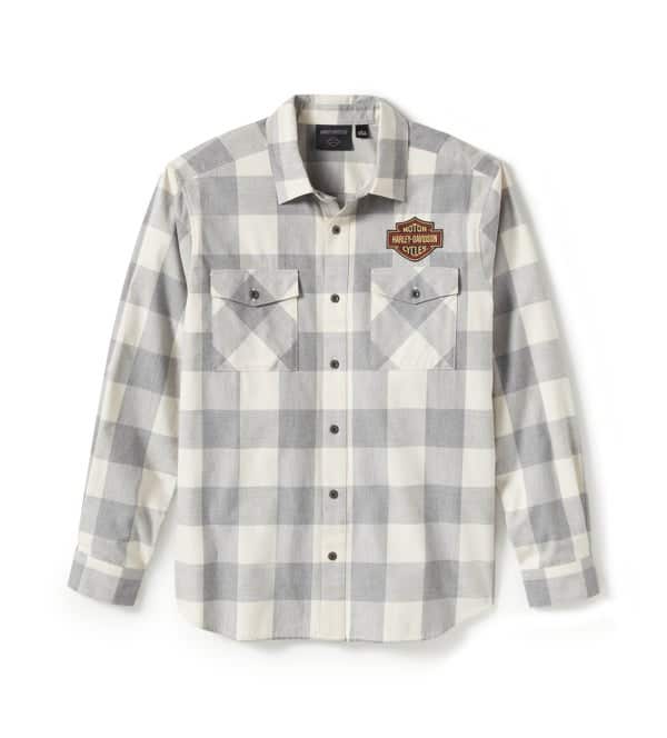 HARLEY-DAVIDSON MENS HERITAGE PLAID LONG SLEEVE SHIRT