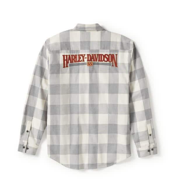 HARLEY-DAVIDSON MENS HERITAGE PLAID LONG SLEEVE SHIRT