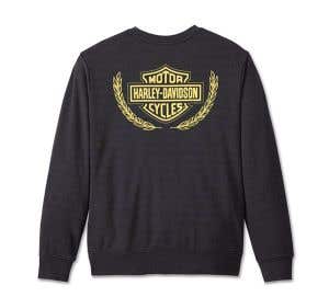 HARLEY-DAVIDSON MENS TROPHY BAR & SHIELD CREW NECK SWEATSHIRT