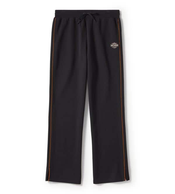 HARLEY-DAVIDSON WOMENS ESSENTIAL FLEECE WIDE LEG PANT