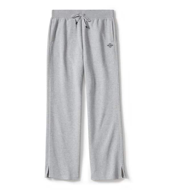 HARLEY-DAVIDSON WOMENS ESSENTIAL FLEECE WIDE LEG PANT