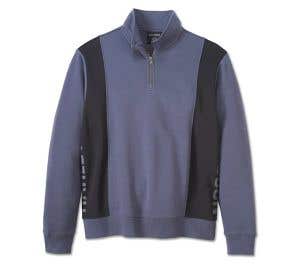 HARLEY-DAVIDSON MENS THE BAGGER 1/4 ZIP SWEATSHIRT