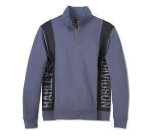 HARLEY-DAVIDSON MENS THE BAGGER 1/4 ZIP SWEATSHIRT