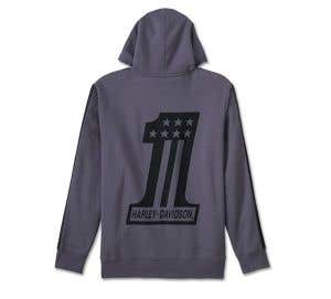 HARLEY-DAVIDSON MENS #1 RACER ZIP-UP HOODIE