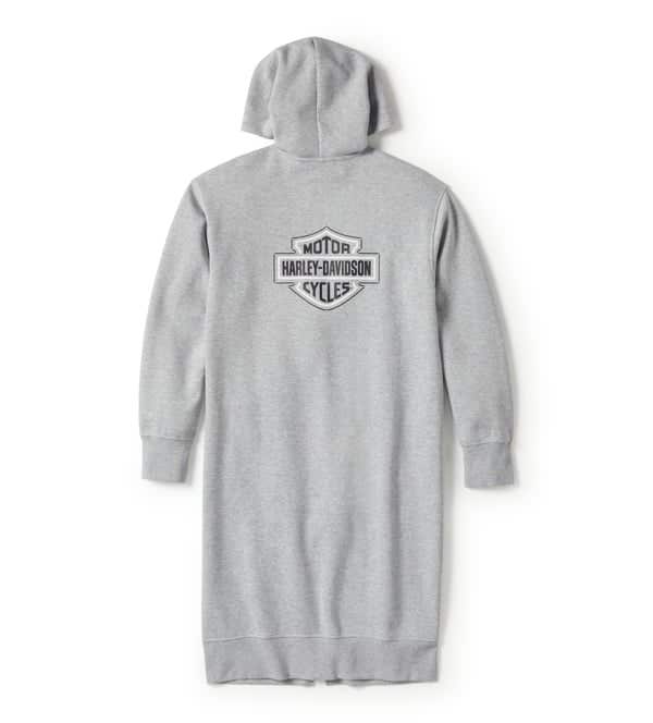 HARLEY-DAVIDSON WOMENS ESSENTIAL FLEECE FULL ZIP DUSTER