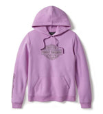 HARLEY-DAVIDSON WOMENS ESSENTIAL BLING PULLOVER FLEECE HOODIE
