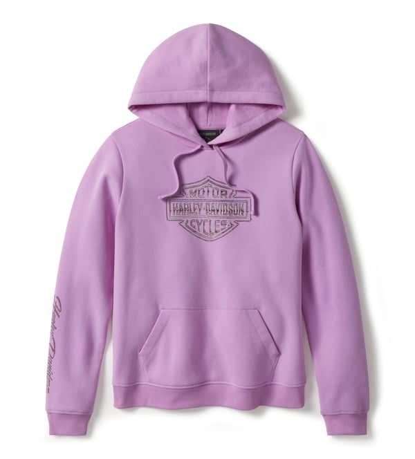 HARLEY-DAVIDSON WOMENS ESSENTIAL BLING PULLOVER FLEECE HOODIE