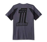 HARLEY-DAVIDSON MENS #1 RACING RAGLAN SHORT SLEEVE TEE