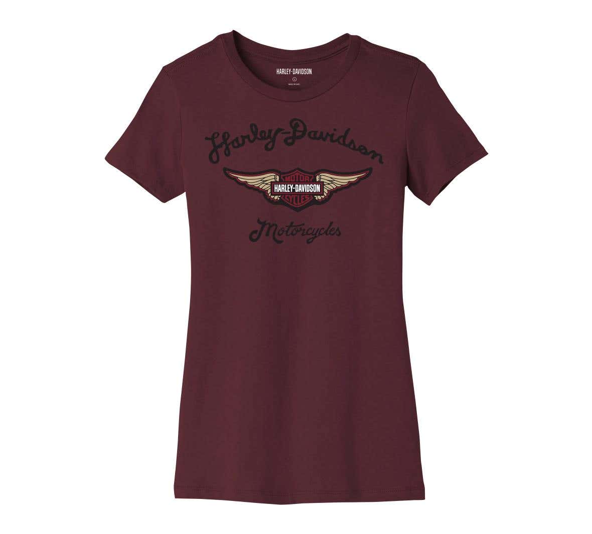 HARLEY-DAVIDSON WOMENS FOREVER SILVER WING TEE