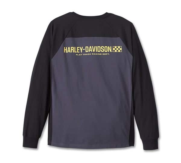 HARLEY-DAVIDSON MENS TROPHY BAR & SHIELD LONG SLEEVE HENLEY