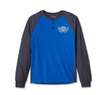 HARLEY-DAVIDSON MENS TROPHY BAR & SHIELD LONG SLEEVE HENLEY