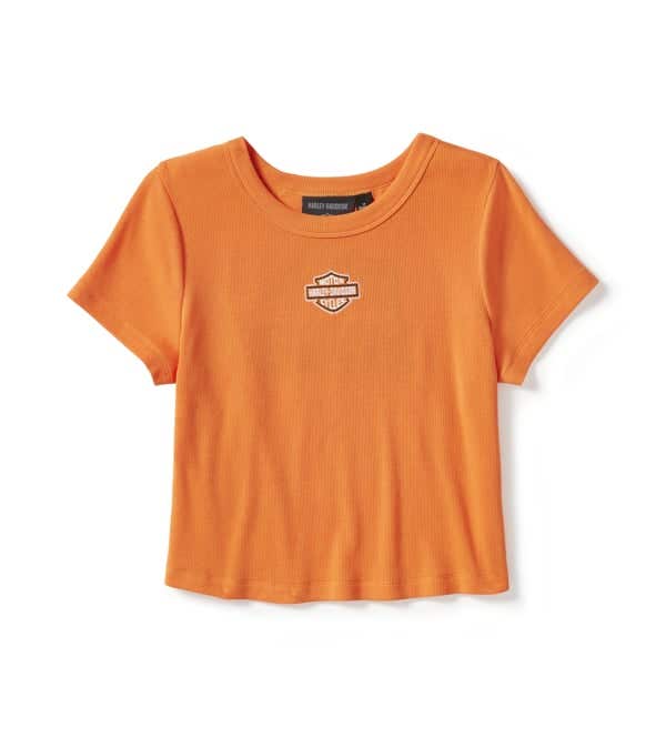 HARLEY-DAVIDSON WOMENS ESSENTIAL ARCHED FONT BABYDOLL TEE