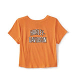 HARLEY-DAVIDSON WOMENS ESSENTIAL ARCHED FONT BABYDOLL TEE